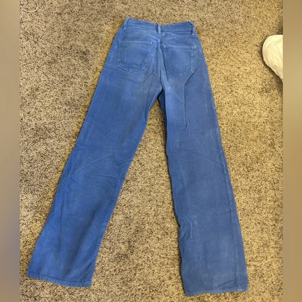 Zara wide legged Corduroy electric blue pants. Super flattering. Size 4 - Picture 3 of 3